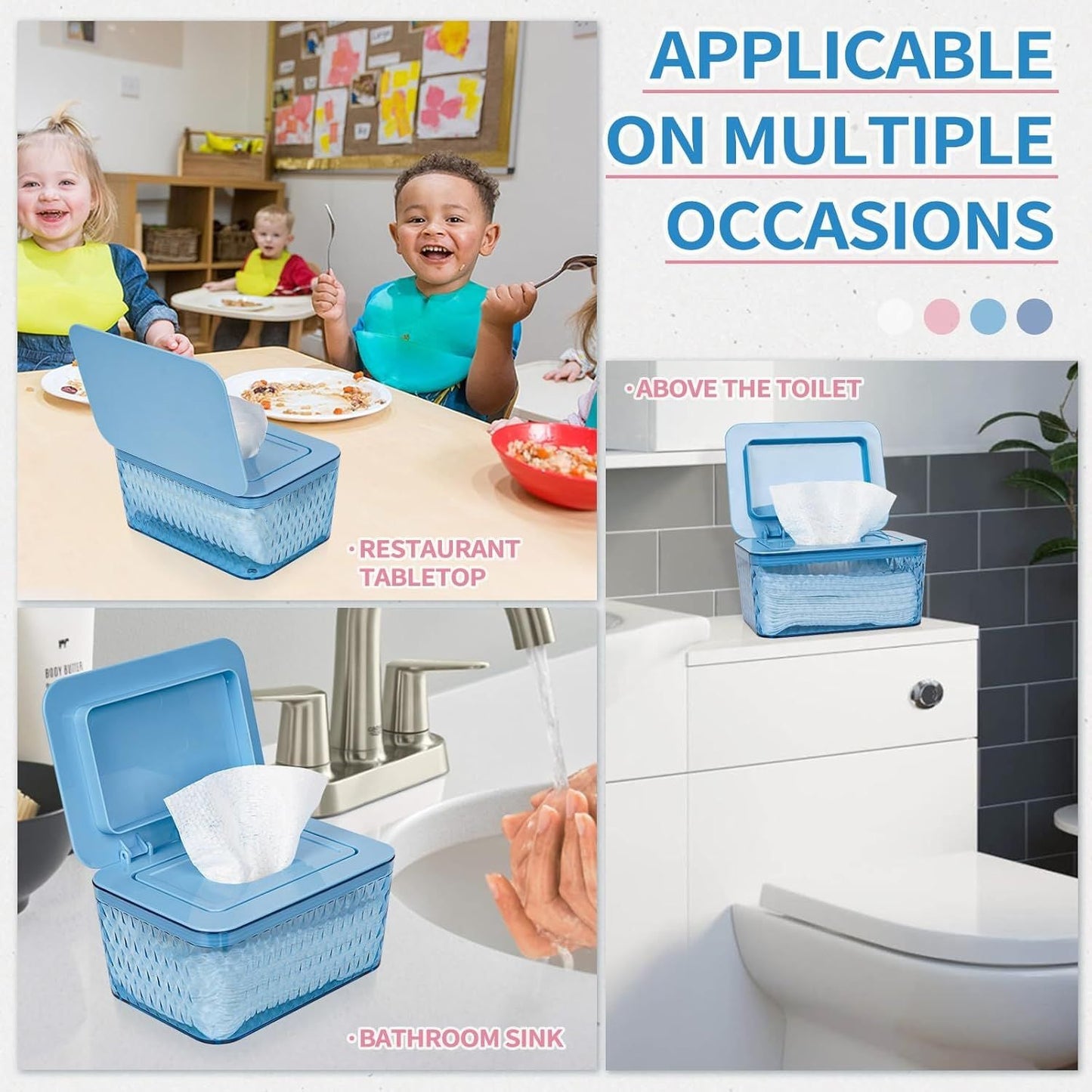 Wipes Dispenser, One-Handed Operation Wipe Holder for Baby & Adult, Seal-Designed Wipes Container for Bathroom Keep Diaper Wipes Fresh New Era Fashion LLc