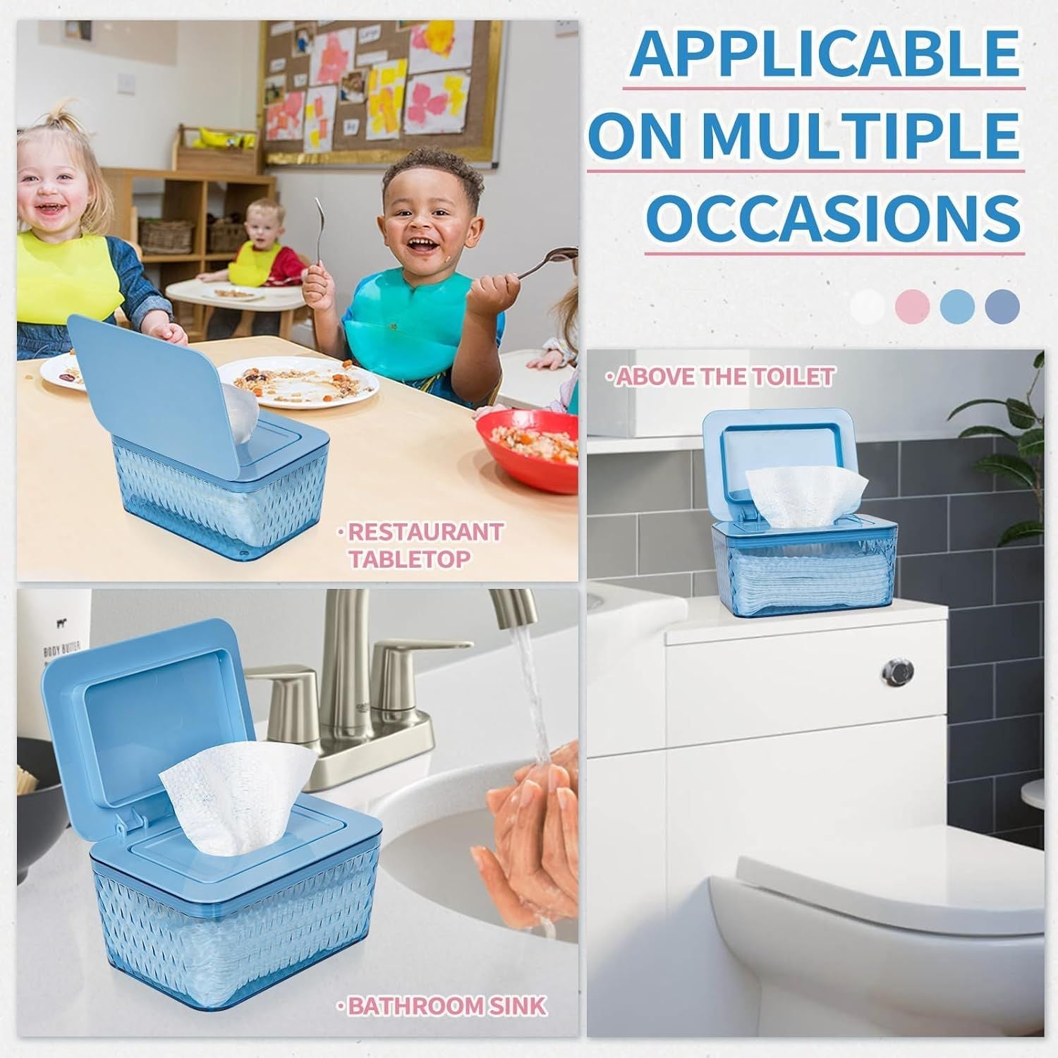 Wipes Dispenser, One-Handed Operation Wipe Holder for Baby & Adult, Seal-Designed Wipes Container for Bathroom Keep Diaper Wipes Fresh New Era Fashion LLc