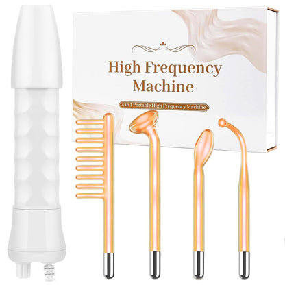 High Frequency Wand 'C Violet Portable Skin Therapy Machine for Anti-Aging - Skin Tightening - Wrinkle Reducing - Dark Circles - 4 in 1 New Era Fashion LLc