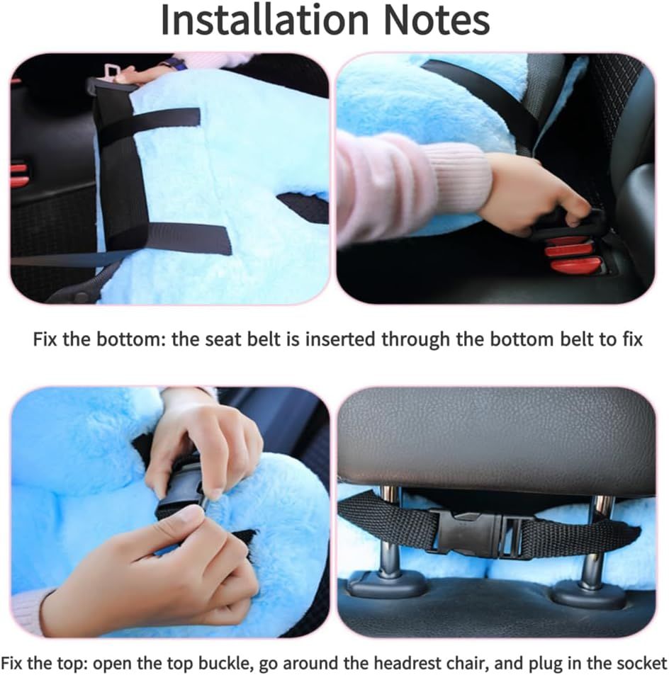 Travel Pillow Cushion for The Back Seat of Car Car Pillow for Kids A Sleeping Artifact Suitable for Long-Distance Travel of Adults and Children Travel Pillow for Kids Blue New Era Fashion LLc