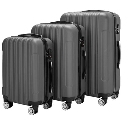 3-in-1 Multifunctional Large Capacity Traveling Storage Suitcase Luggage Set Dark Gray New Era Fashion LLc