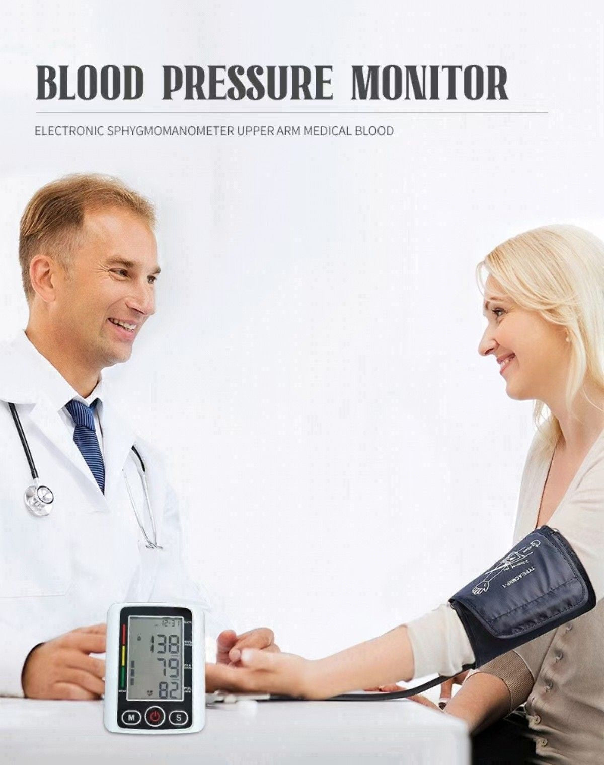 Wireless Digital Blood Pressure Monitor with LCD Display & Voice Alerts for Accurate Readings at Home New Era Fashion LLc