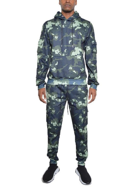 Premium Full Camo Cotton Hoodie Sweat Set - Perfect for Outdoor Adventures New Era Fashion LLc