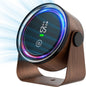 Small Desk Fan 5000mAh Rechargeable Battery Powered -Retro Low Noise Quiet Portable Gentle Blowing with LED Night Light Office Bedroom Table Top Wall Hanging Kitchen Camping Dorm 5-Speed 360° Rotation New Era Fashion LLc