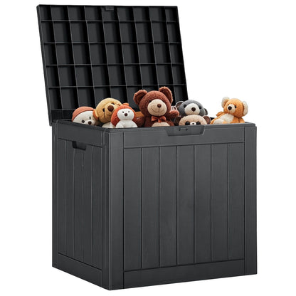 31 Gallon Resin Deck Box, Waterproof UV Resistant Outdoor Storage Box for Garden, Indoor New Era Fashion LLc