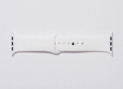 White Silicone Watch Band Made for Apple Watch - Large (42/44/45/49mm) New Era Fashion LLc