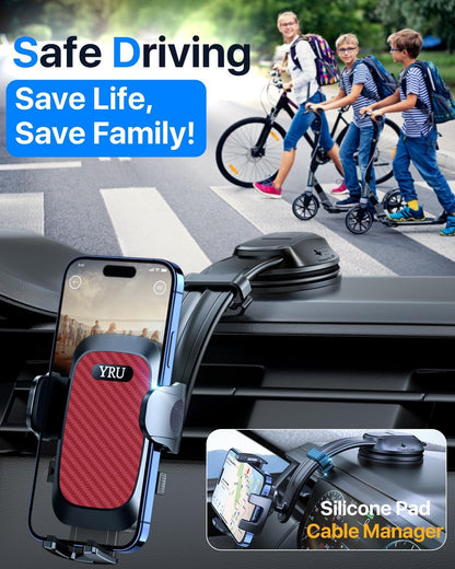 2026 Ultimate Car Phone Holder Mount Bendable & Adjustable Aluminum Arm Cell Phone Holder for Car Dashboard Windshield Phone Stand for iPhone 17 16 15 14 Pro Max Samsung Pickup Truck New Era Fashion LLc