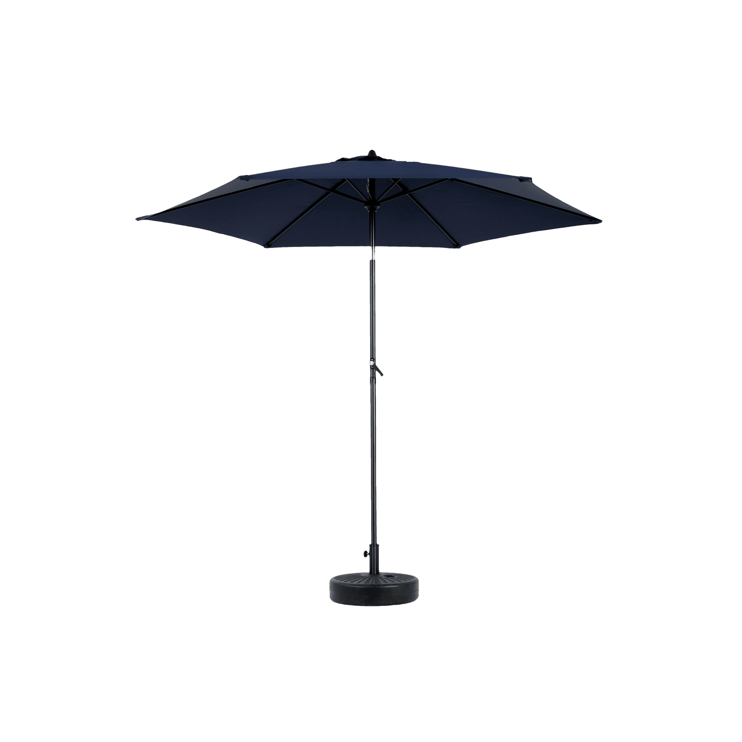 9FT Outdoor Patio Umbrella,Outdoor Table Umbrella with 6 Sturdy Ribs, Push Button Tilt and Crank,Yard Umbrella, Market Umbrella for Deck, Backyard, Pool (Base Not Included),Navy Blue New Era Fashion LLc