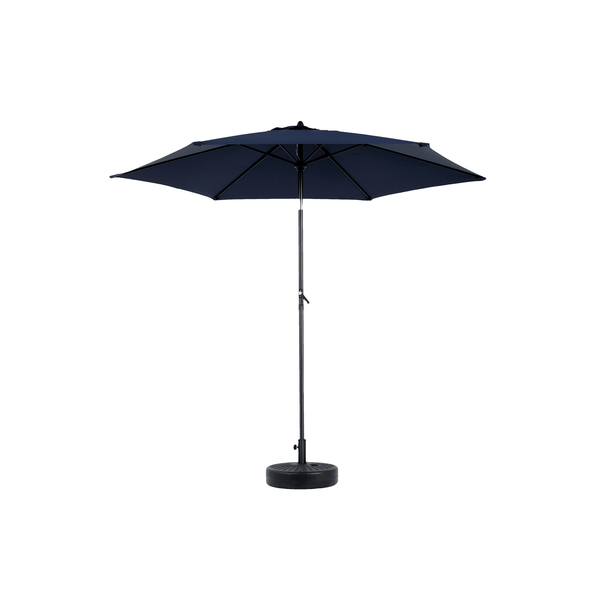 9FT Outdoor Patio Umbrella,Outdoor Table Umbrella with 6 Sturdy Ribs, Push Button Tilt and Crank,Yard Umbrella, Market Umbrella for Deck, Backyard, Pool (Base Not Included),Navy Blue New Era Fashion LLc