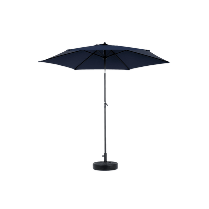 9FT Outdoor Patio Umbrella,Outdoor Table Umbrella with 6 Sturdy Ribs, Push Button Tilt and Crank,Yard Umbrella, Market Umbrella for Deck, Backyard, Pool (Base Not Included),Navy Blue New Era Fashion LLc