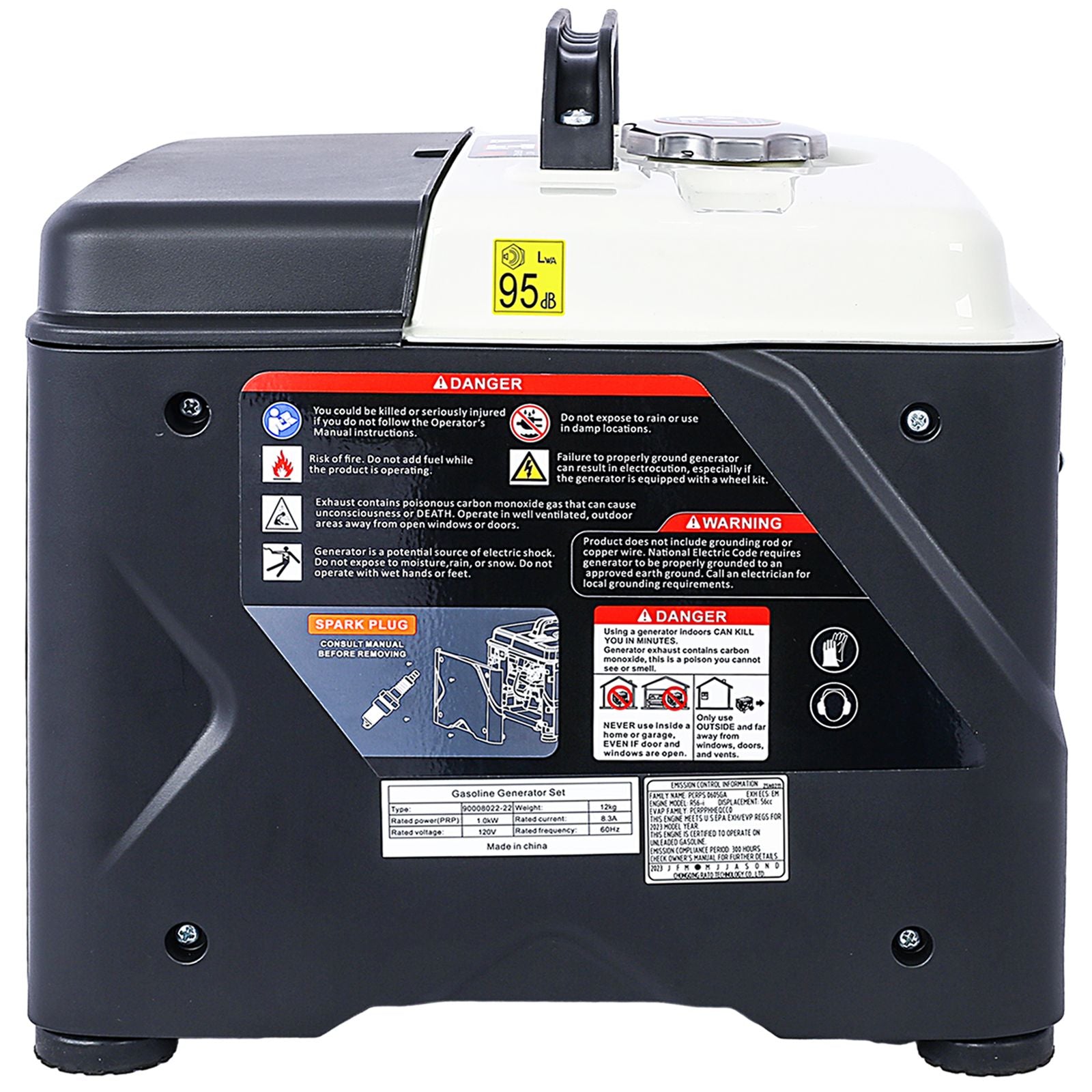 Portable Inverter Generator,1200W ultra-quiet gas engine, EPA Compliant, Eco-Mode Feature, Ultra Lightweight for Backup Home Use & Camping New Era Fashion LLc