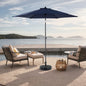 9FT Outdoor Patio Umbrella,Outdoor Table Umbrella with 6 Sturdy Ribs, Push Button Tilt and Crank,Yard Umbrella, Market Umbrella for Deck, Backyard, Pool (Base Not Included),Navy Blue New Era Fashion LLc