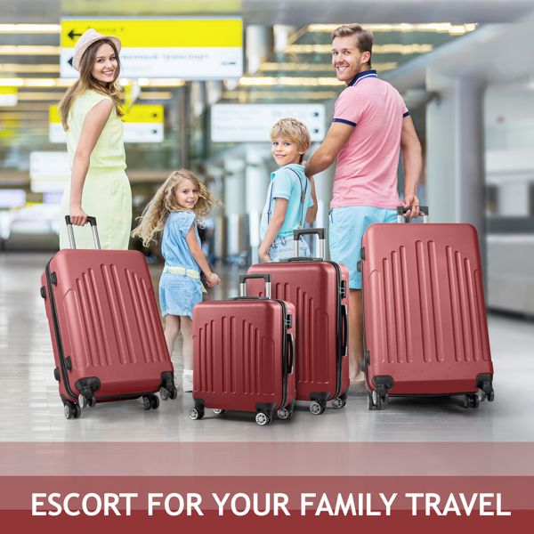 FCH Curved Vertical Stripe 4-in-1 Trolley Case - Retro Red New Era Fashion LLc