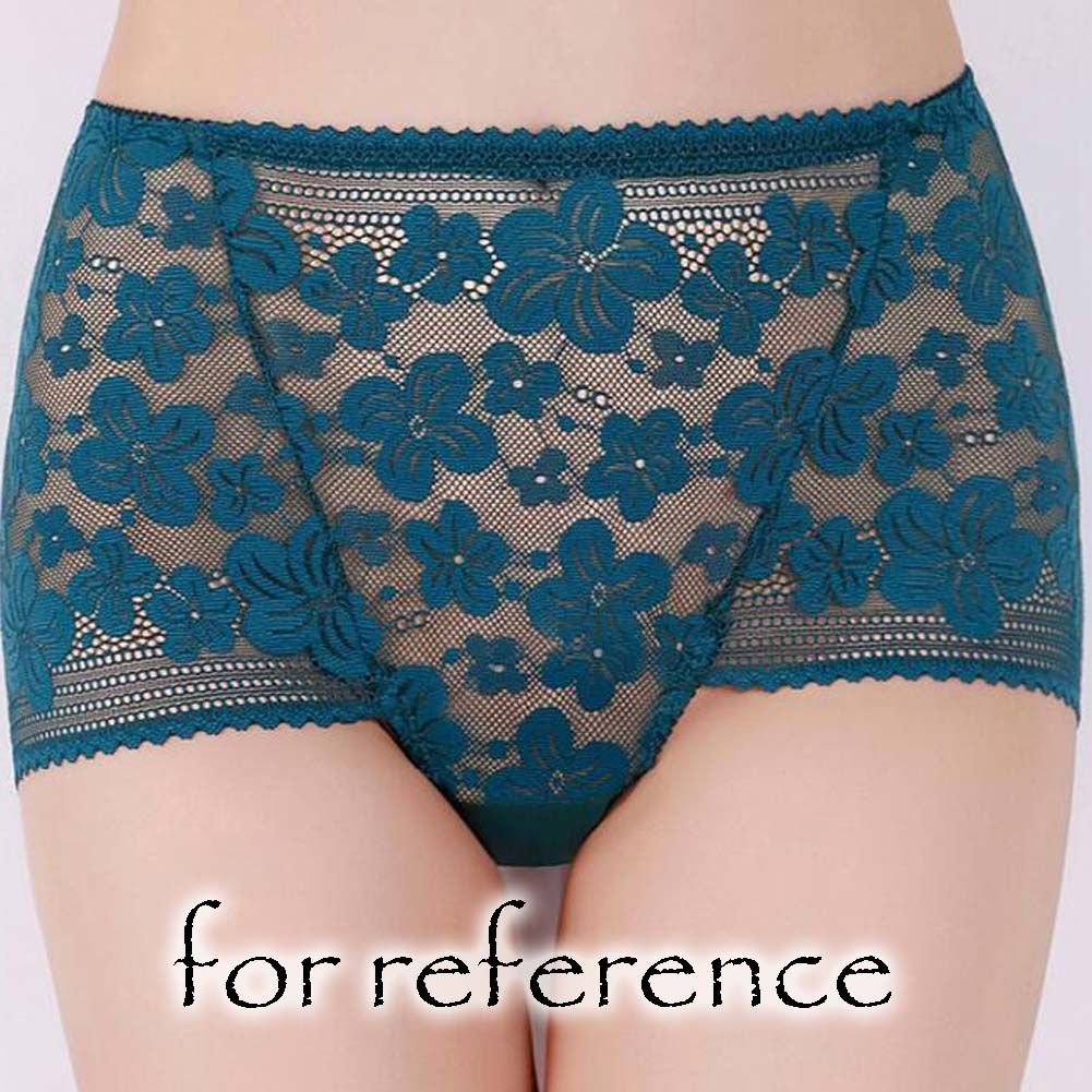 2 Pcs Women Lace Sexy Bikini Panties Pack Flower Mesh Underwear Plus Size Boyshorts Panties,Black Red New Era Fashion LLc