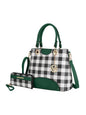 MKF Collection Gabriella Checkers Handbag with Wallet by Mia k New Era Fashion LLc