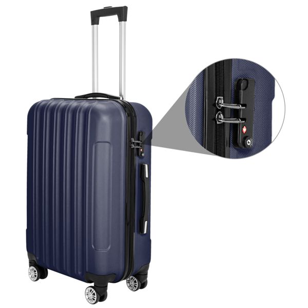 3-in-1 Multifunctional Large Capacity Traveling Storage Suitcase Luggage Set Navy Blue New Era Fashion LLc