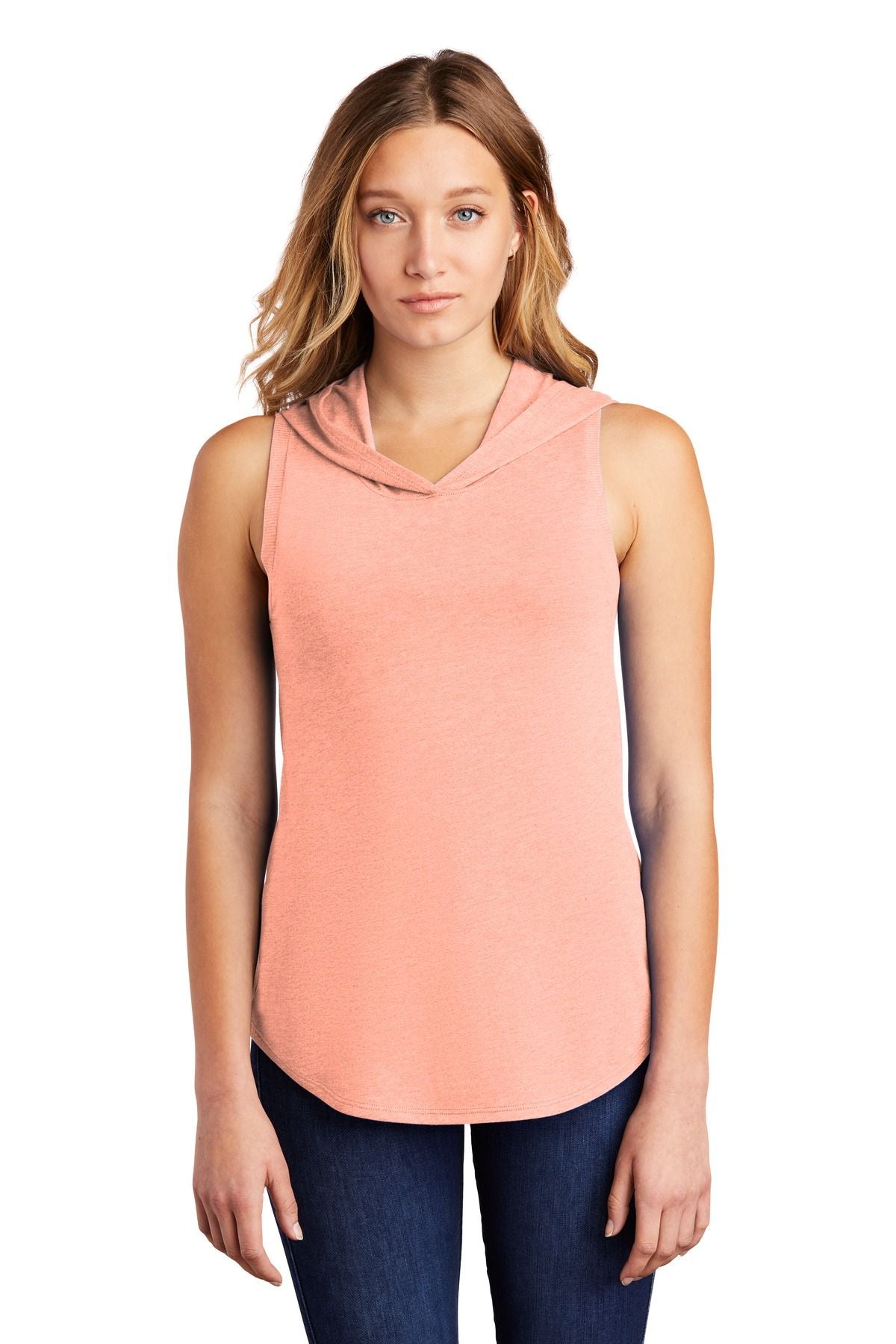 District Women's Perfect Tri Sleeveless Hoodie DT1375 New Era Fashion LLc