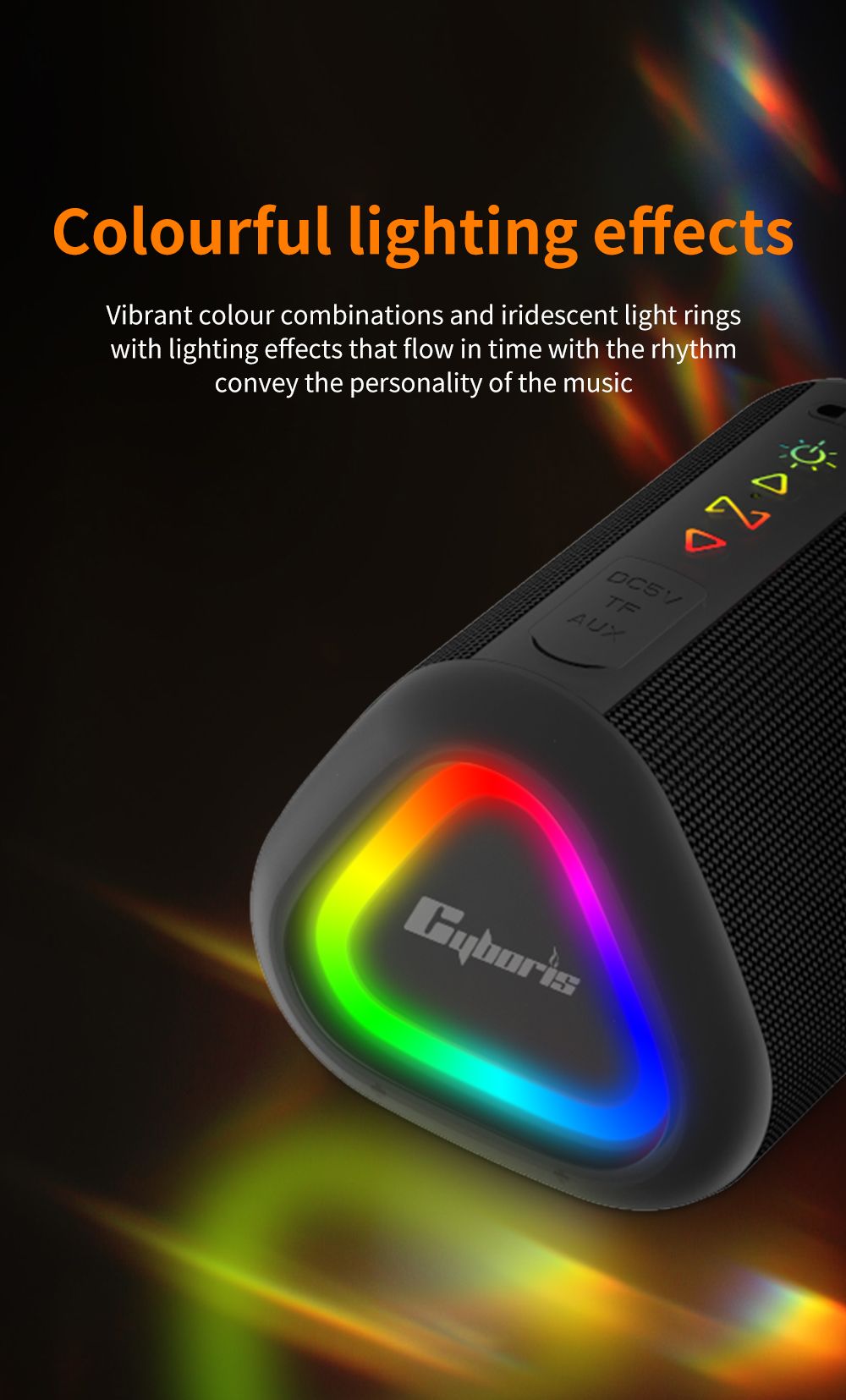 Cyboris S1 High Quality Portable Mini Waterproof Bluetooth Speaker, Wireless V5.4 Outdoor TWS Stereo Sporting Speakers 15W Loud Stereo Soundbox New Era Fashion LLc