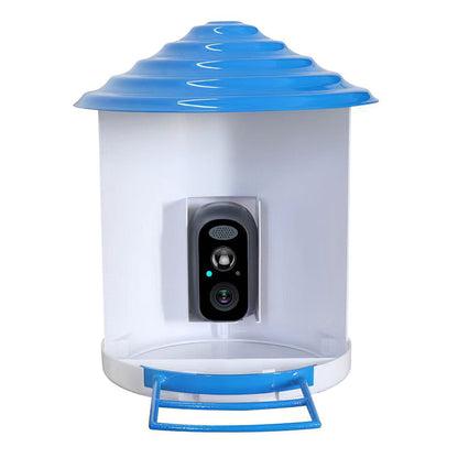 Smart Bird Feeder with Solar Powered Camera 1080P HD AI Identify PIR Motion Auto Capture Video Cloud Card Storage WiFi Connection App Control IP65 Waterproof New Era Fashion LLc