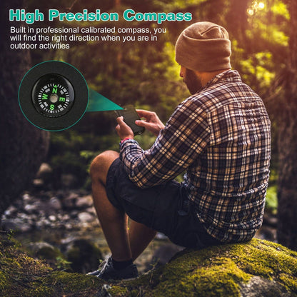 10000mAh Solar Power Bank External Battery Pack Dual USB Ports Outdoor Charger with Battery Indicators SOS LED Lights Compass Camping Hiking New Era Fashion LLc
