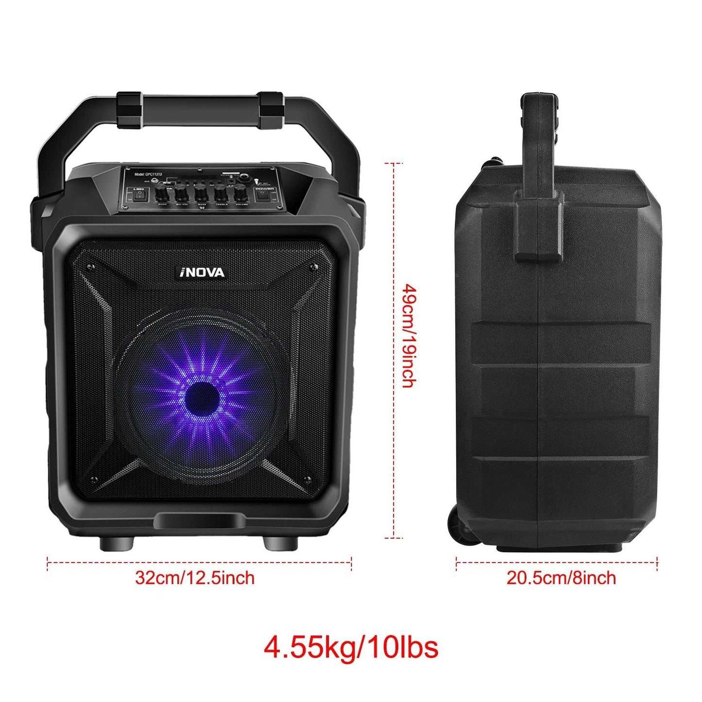 Portable Wireless Party Speaker with Disco Lighting New Era Fashion LLc