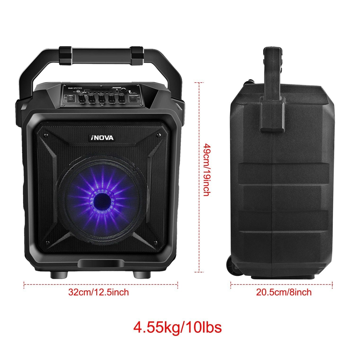 Portable Wireless Party Speaker with Disco Lighting New Era Fashion LLc