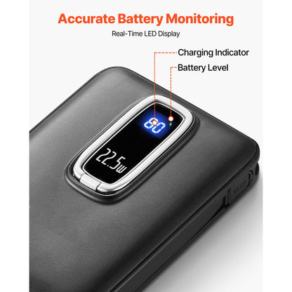 Magnetic Power Bank, 10000 mAh Battery Pack, Wireless MagSafe-Compatible Portable Charger, with Smart LED Display, Foldable Stand, Fast Charging for iPhone16/15/14/13/12 Series, Samsung, Huawei New Era Fashion LLc