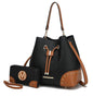 MKF Collection Candice Color Block Bucket Handbag with matching Wallet by Mia K New Era Fashion LLc