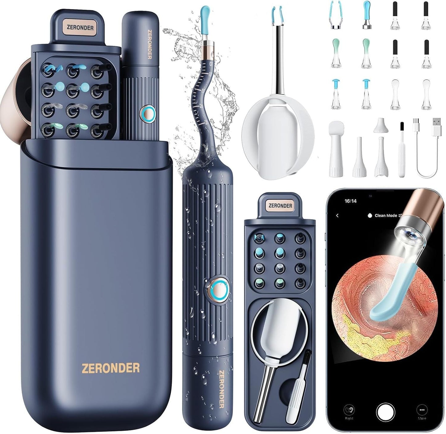 I35R Ear Cleaner with Flexible Ear Camera Otoscope - Visual Ear Pick Tweezers Wax Remover - Ear Cleaning Kit for Family New Era Fashion LLc