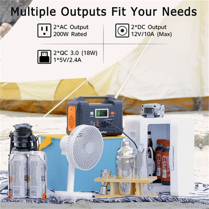 200W Portable Power Station;  FlashFish 40800mAh Solar Generator with 60W 18V ETFE Portable Solar Panel;  Flashfish Foldable Solar Charger New Era Fashion LLc