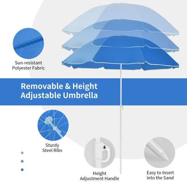 Portable Folding Picnic Double Chair With Umbrella New Era Fashion LLc