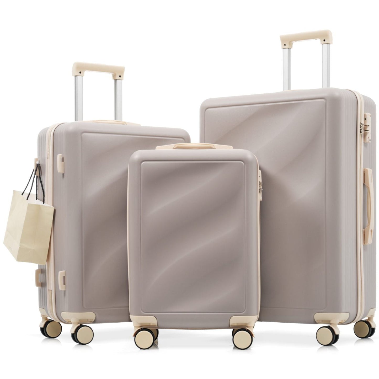 Luggage Set 3 Piece, Lightweight Durable ABS Suitcases with Spinner Wheels and TSA Lock, Carry-on & Checked Travel Luggage (20"/24"/28") New Era Fashion LLc