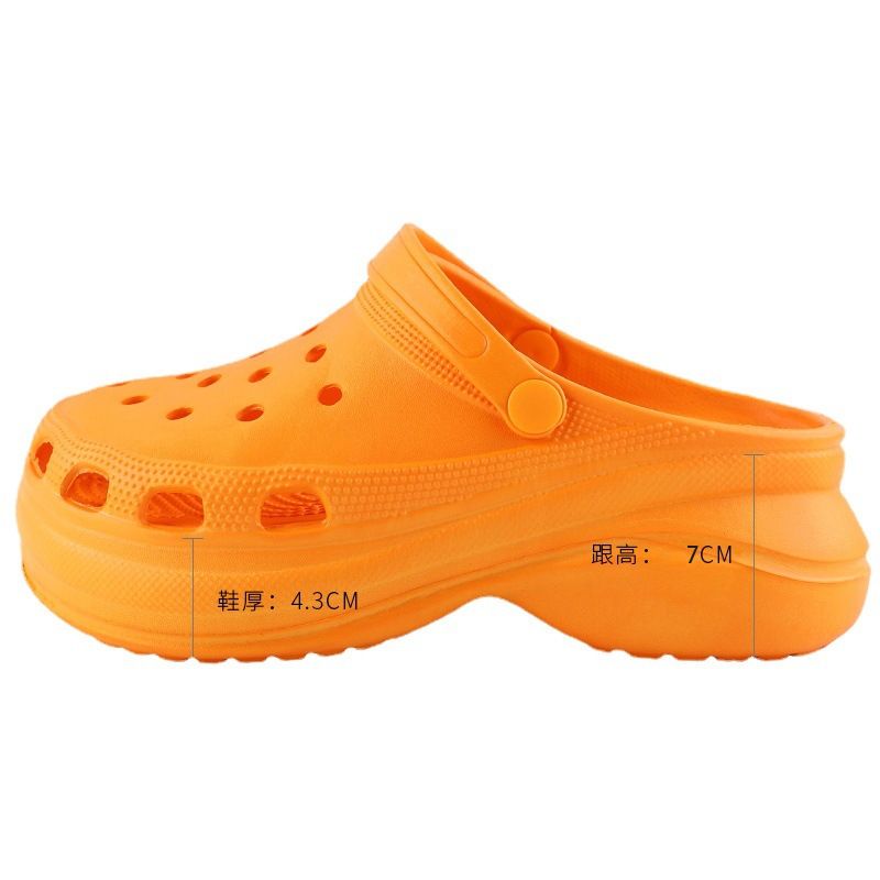 Beach summer thick soled hole shoes Baotou sandals Women's outdoor slope heel with accessories Garden shoes wholesale New Era Fashion LLc