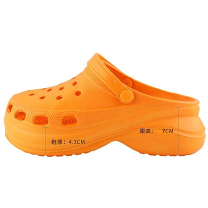 Beach summer thick soled hole shoes Baotou sandals Women's outdoor slope heel with accessories Garden shoes wholesale New Era Fashion LLc