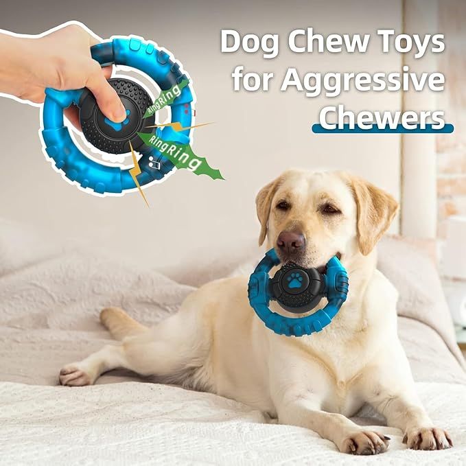Chew Toys for Medium Large Breed, Tough Dog Toys for Aggressive Chewers, Indestructible Squeaky Dog Chew Toys to Keep Them Busy, Outdoor Puppy Toys,Birthday New Era Fashion LLc