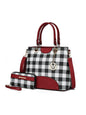 MKF Collection Gabriella Checkers Handbag with Wallet by Mia k New Era Fashion LLc