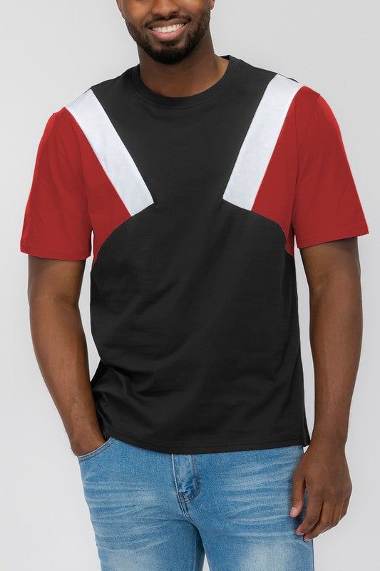 Weiv Mens Color Block Short Sleeve Tshirt New Era Fashion LLc