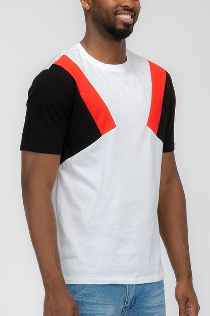 Weiv Mens Color Block Short Sleeve Tshirt New Era Fashion LLc