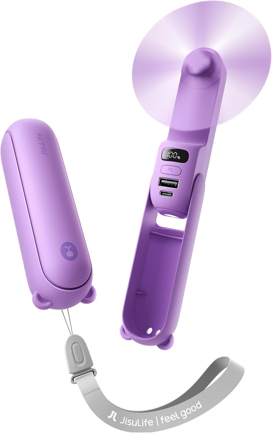 Handheld Travel Fan, Upgraded Mini Portable Fan with Up to 24 Working Hours for Long-term Outdoor Cooling, Combines Power Bank and Flashlight, Used for Summer, Cruise, Concert New Era Fashion LLc
