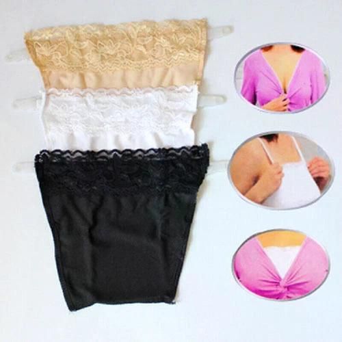 8 Pack Women Lace Cami Clip-on Mock Camisole Overlay Modesty Panel for Low-Cut Shirt New Era Fashion LLc