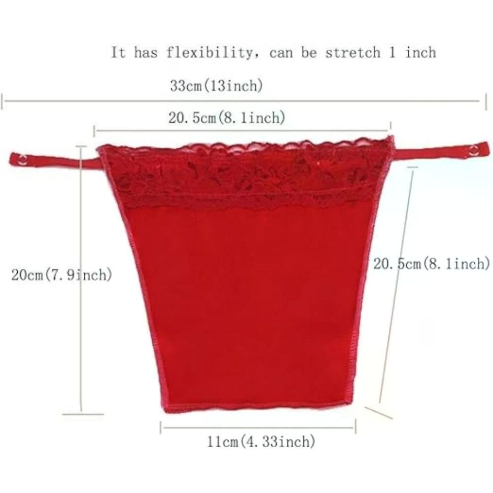 8 Pack Women Lace Cami Clip-on Mock Camisole Overlay Modesty Panel for Low-Cut Shirt New Era Fashion LLc