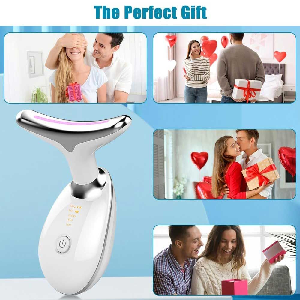 Neck Face Massager Face Sculpting Tool 3 Colour Modes and Vibration for Facial Massager for Double Chin New Era Fashion LLc
