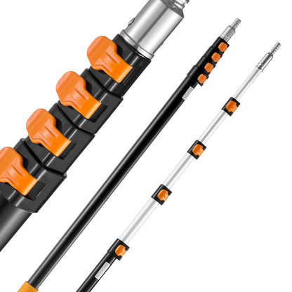 Telescoping Pole, 6 to 24 FT Pole, Extension Multi-Purpose Pole, Sturdy Aluminum Alloy Paint Extendable Pole with Flip-Lock Design, Telescopic Pole for Painting, Dusting and Cleaning New Era Fashion LLc