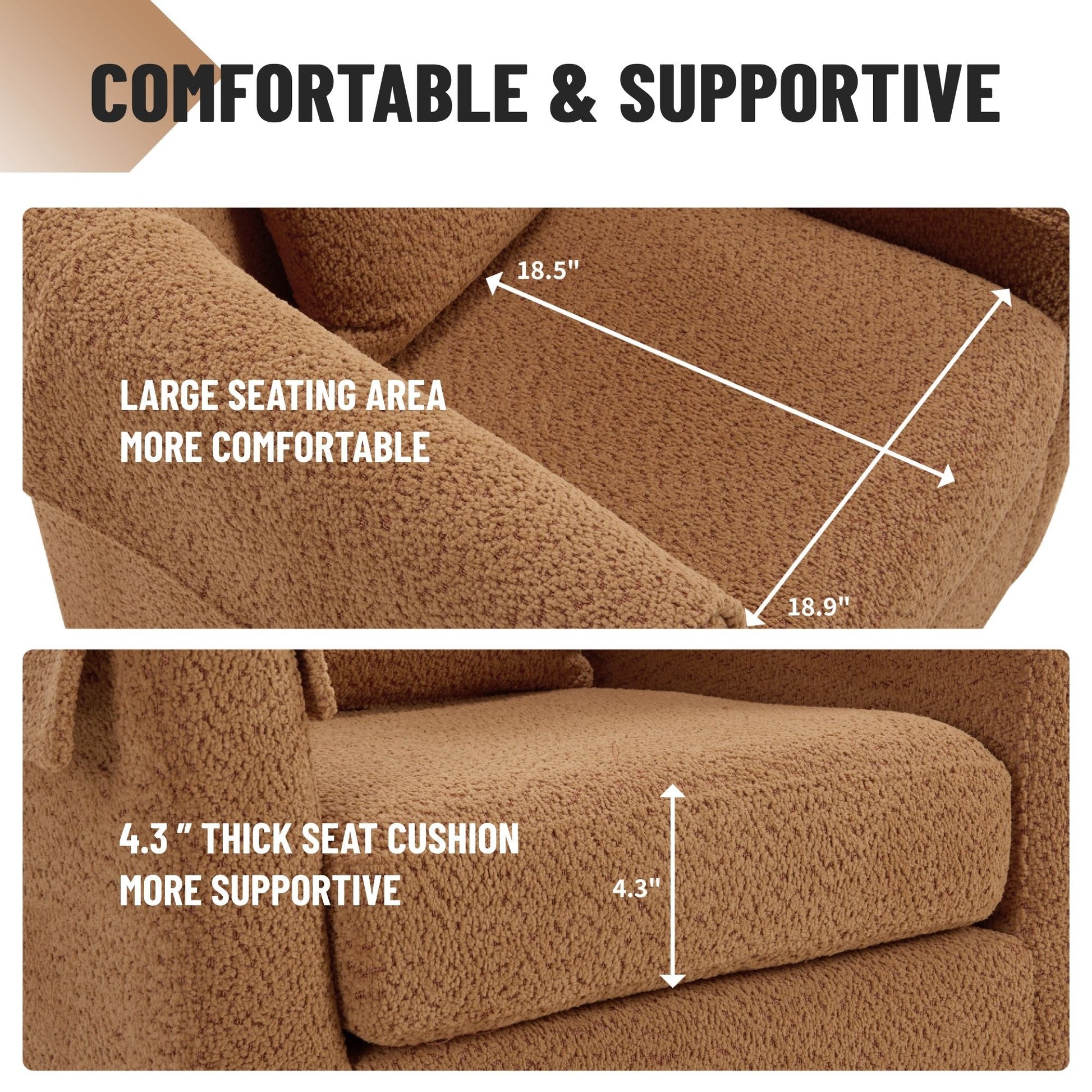 Swivel Accent Chair with Ottoman Set, Modern Chenille Barrel Armchair with Removable Back Pillow & 2 Armrest Covers for Living Room, Bedroom, Office, Yellow New Era Fashion LLc