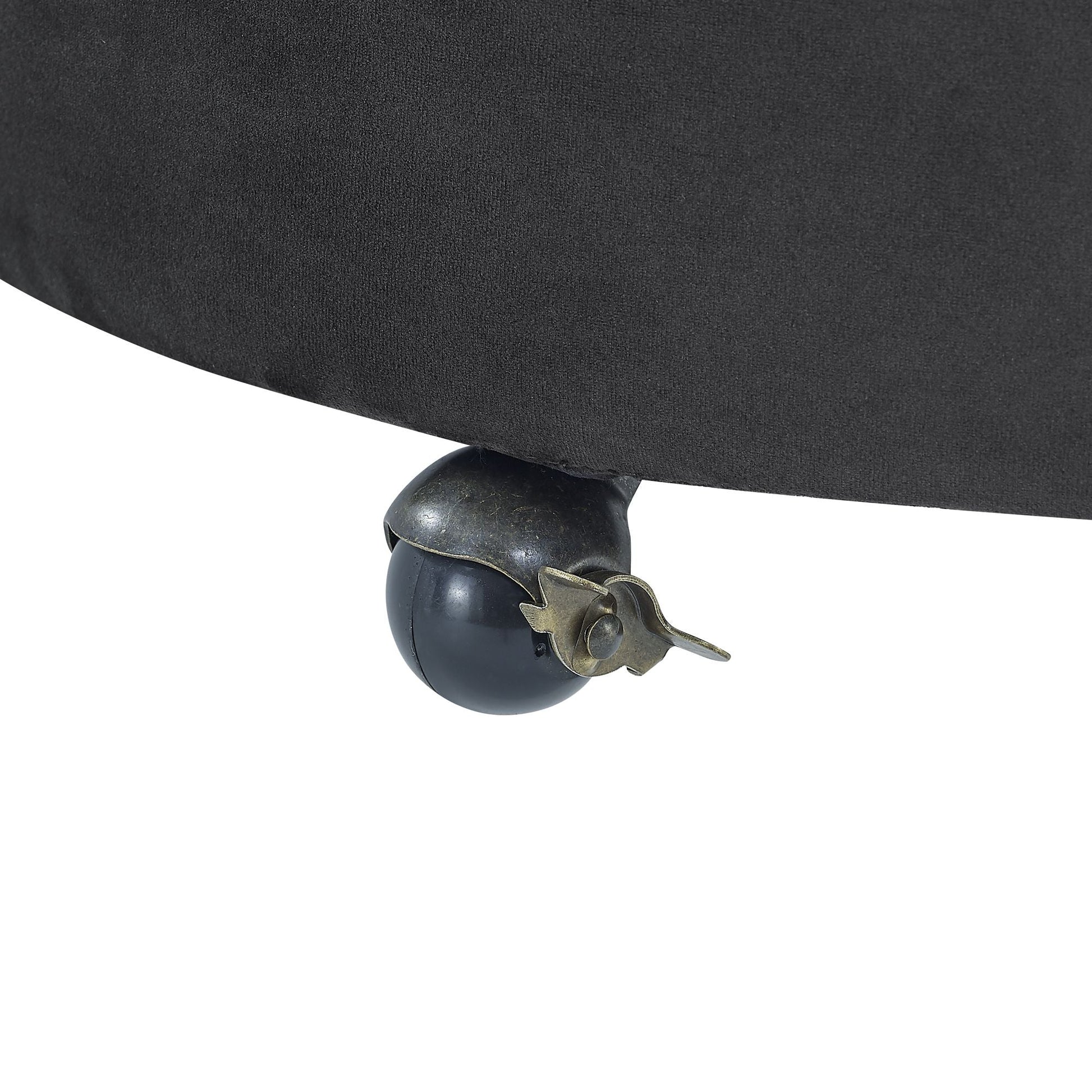 Velvet Upholstered Swivel Chair for Living Room, with Button Tufted Design and Movable Wheels, Including 3 Pillows New Era Fashion LLc