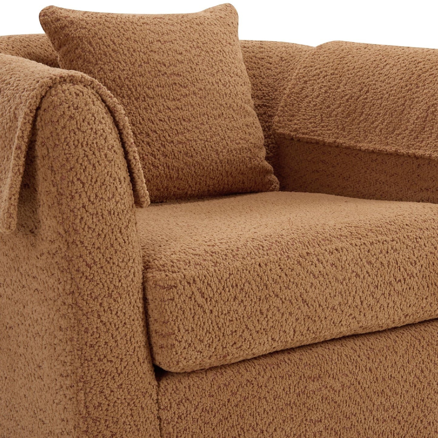 Swivel Accent Chair with Ottoman Set, Modern Chenille Barrel Armchair with Removable Back Pillow & 2 Armrest Covers for Living Room, Bedroom, Office, Yellow New Era Fashion LLc