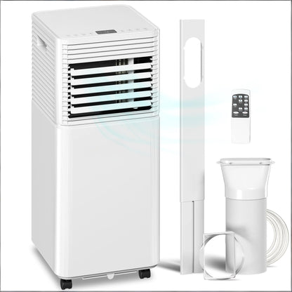 White 10000 BTU Mobile Air Conditioner with Remote Control 24H Timer LED Display for Cooling And Dehumidifying New Era Fashion LLc