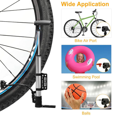 Mini Bike Pump Portable Bicycle Tire Inflator Ball Air Pump w/ Mount Frame For Mountain Road Bike New Era Fashion LLc