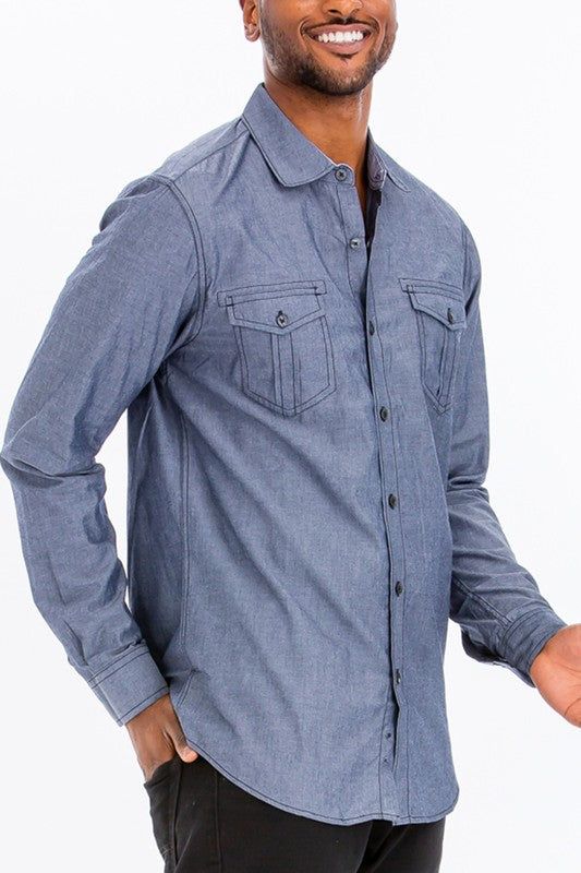 Weiv Men's Casual Long Sleeve Shirts New Era Fashion LLc