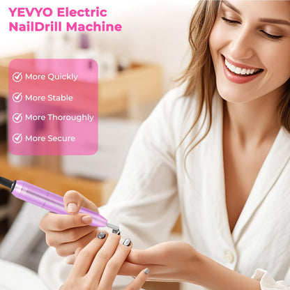 Portable Electric Nail Drill, Professional Nail File Kit for Acrylic, Gel Nails, Manicure Pedicure with Nail Drill Bits Sanding Bands Rose gold New Era Fashion LLc
